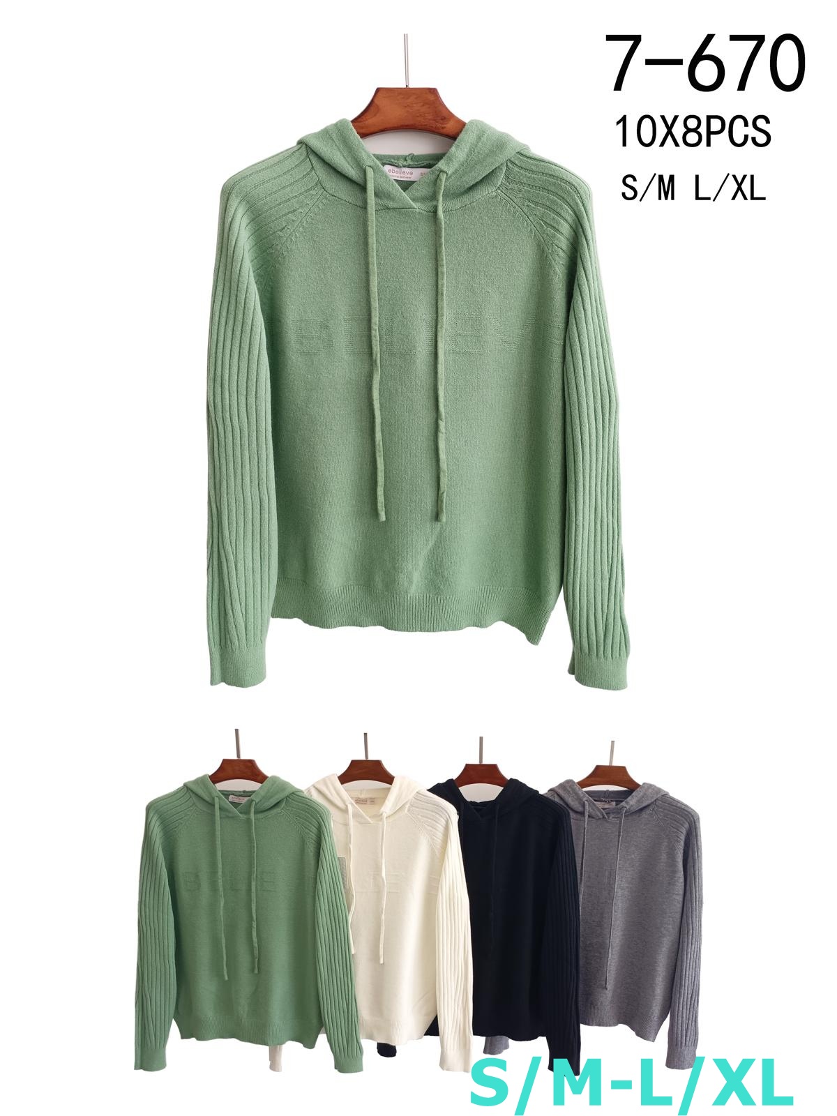 Swetry damskie Roz S/M-L/XL, Mix Kolor Paczka 12 szt